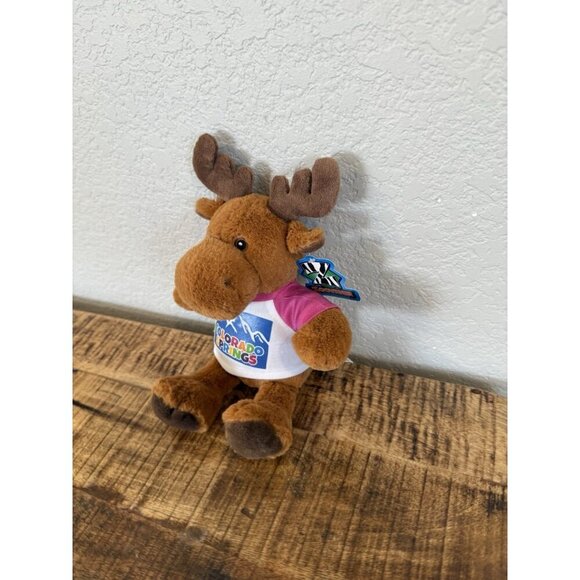 Elk Caribou Reindeer Animal Plush 11" Tall Antlers Colorado Springs  Souvenir - Picture 2 of 8